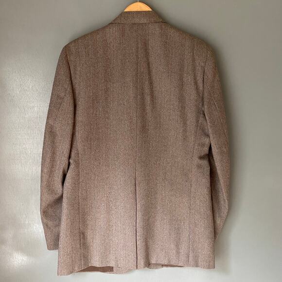 Vintage NORDSTROM 2 PIECE Men's 42 Trousers Sports Coat Wool Herringbone Classic - Picture 10 of 16